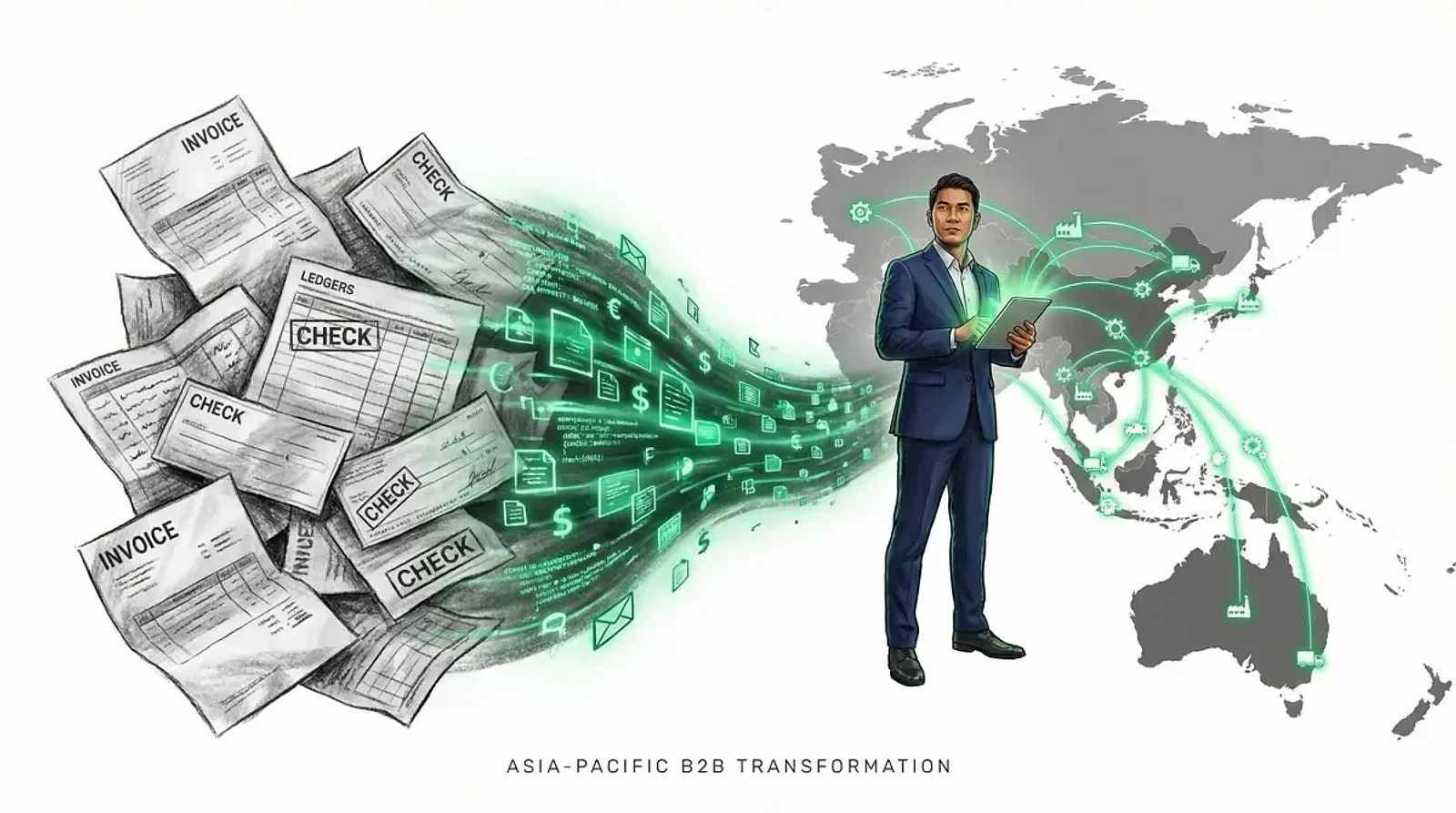 Asia-Pacific B2B Payments: A Trillion-Dollar Digital Revolution Reshaping Commerce — editorial cover artwork