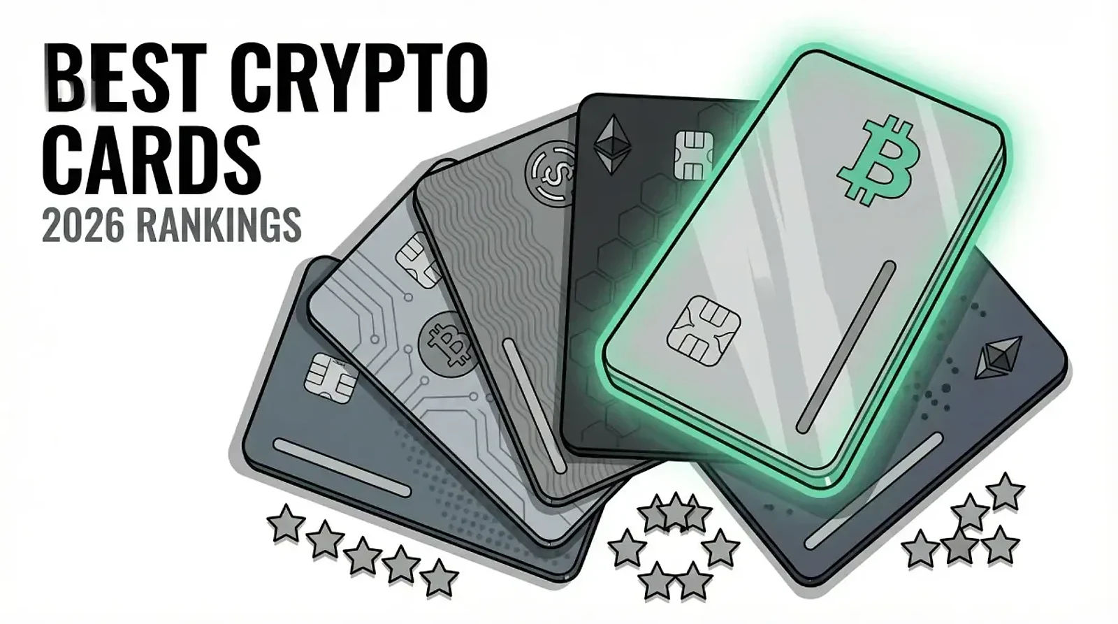Best Crypto Cards for 2026 — editorial cover artwork