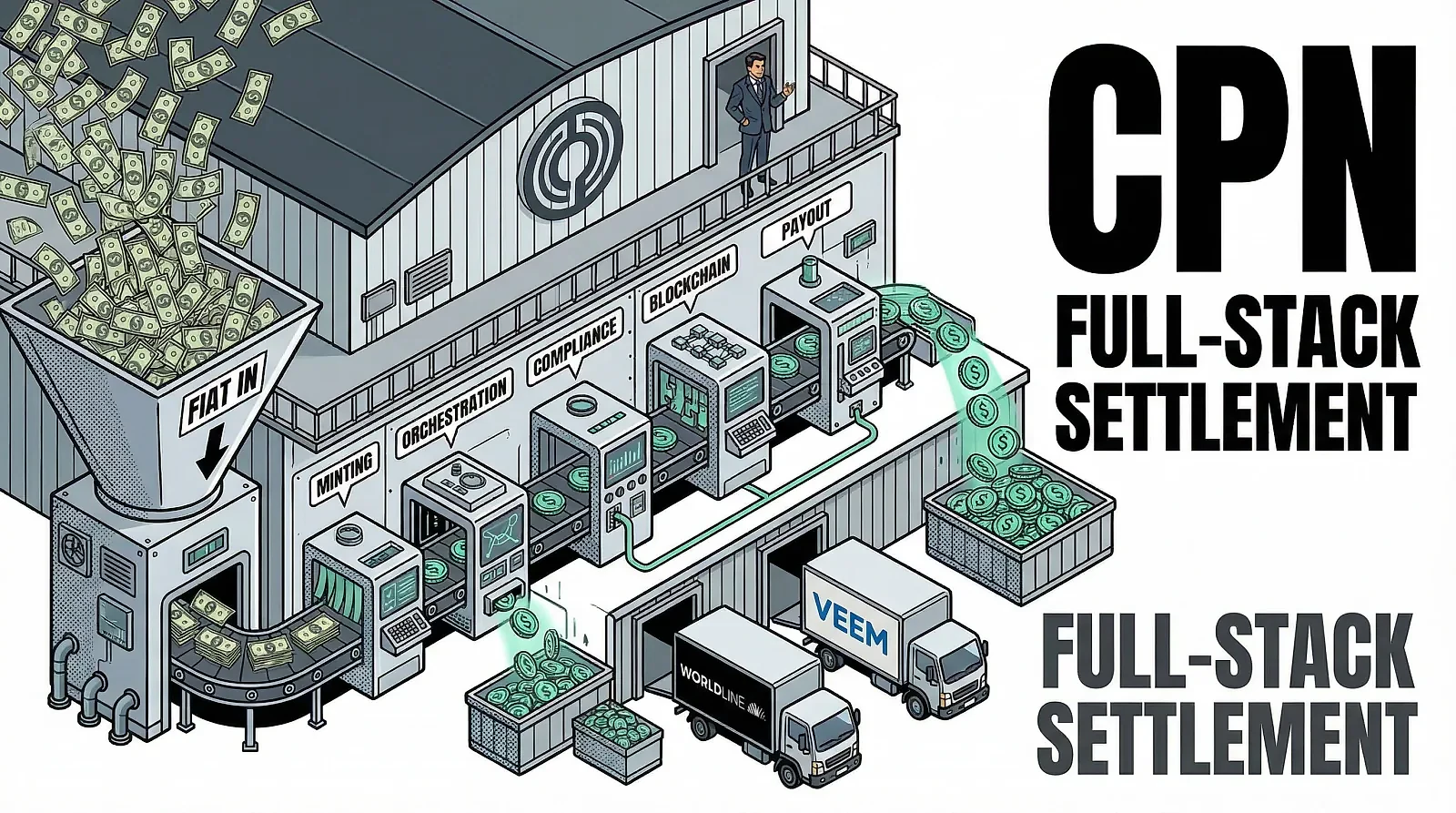Circle Launches CPN Managed Payments, Bringing Full-Stack Stablecoin Settlement to Institutions — editorial cover artwork