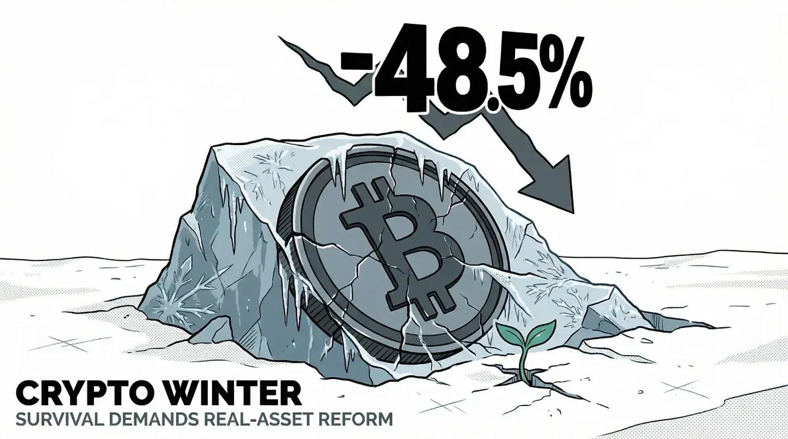 Crypto Winter: Survival Demands Real-Asset Reform — editorial cover artwork