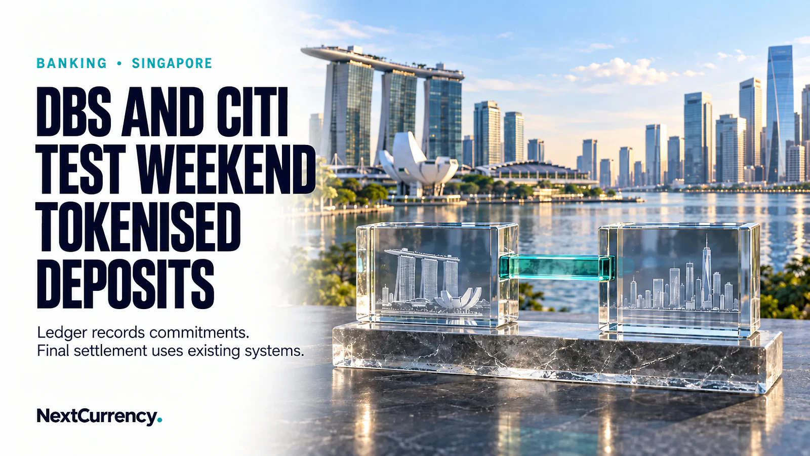 DBS and Citi Complete Weekend USD Payment With Tokenised Deposits on Swift Digital Ledger — editorial cover artwork