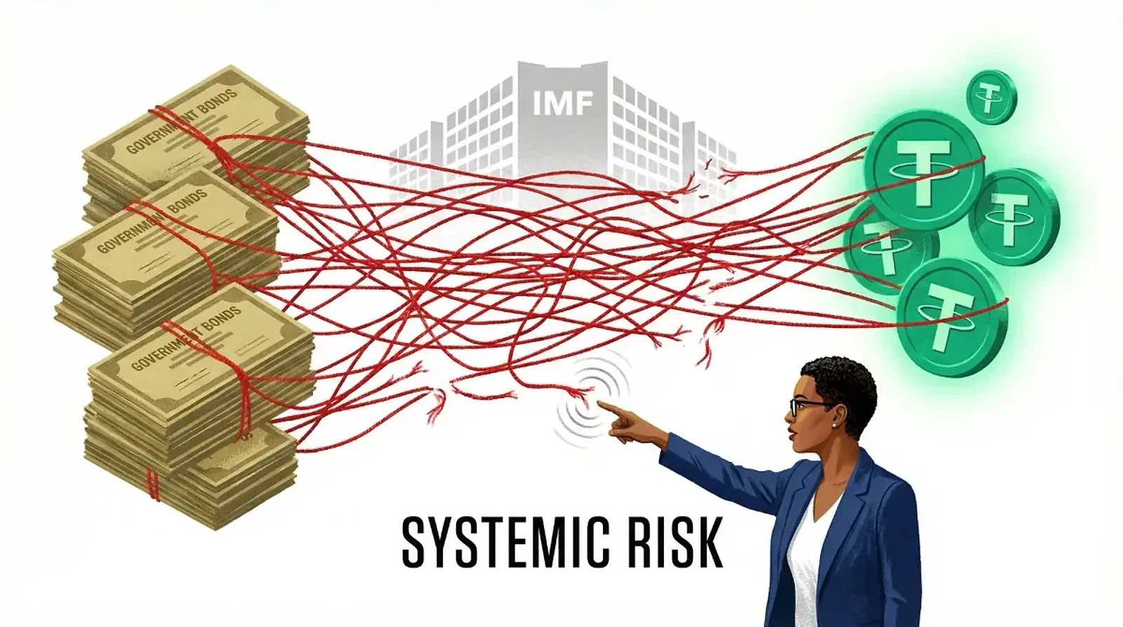 Economists Sound Alarm: The Sovereign-Stablecoin Nexus Threatens Global Financial Stability — editorial cover artwork