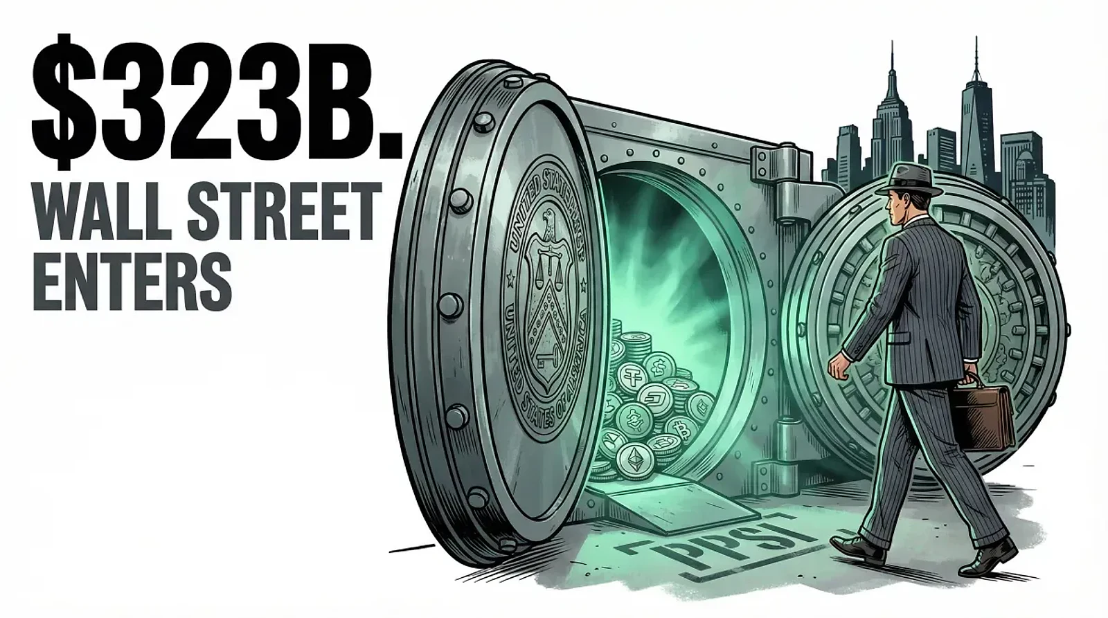 FDIC Opens Wall Street's Path Into $323B Stablecoin Market With New Prudential Rules — editorial cover artwork