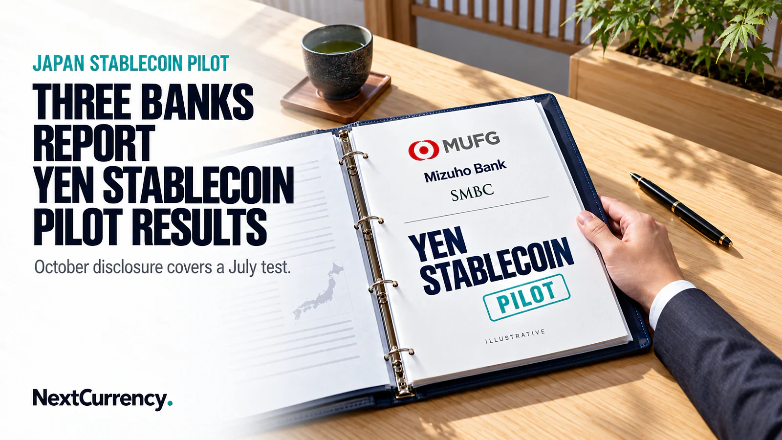 Japan's Three Megabanks Report Results of Joint Yen Stablecoin Pilot — editorial cover artwork