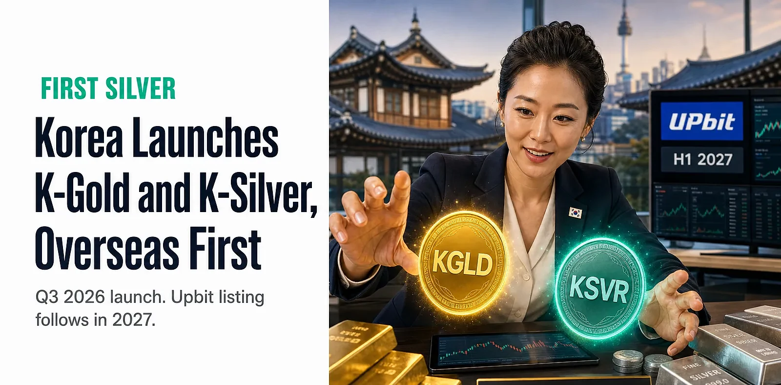 Korea Gold Exchange to Launch K-Gold and K-Silver Tokens, First Tokenized Silver Globally — editorial cover artwork