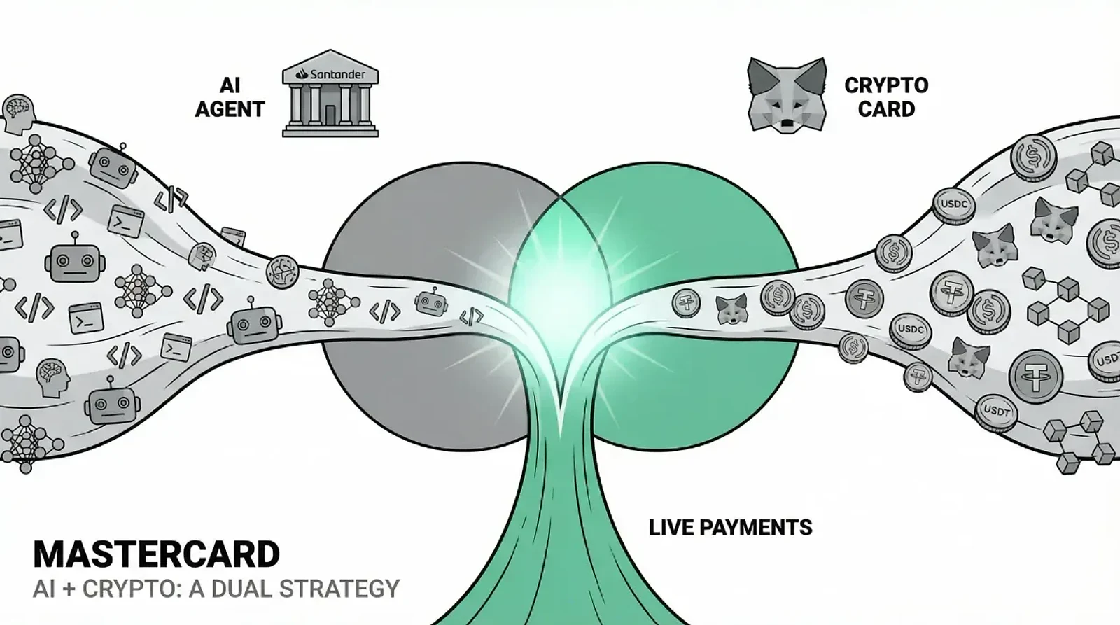 Mastercard Pushes AI and Crypto Payments to Reshape Fee Economics — editorial cover artwork