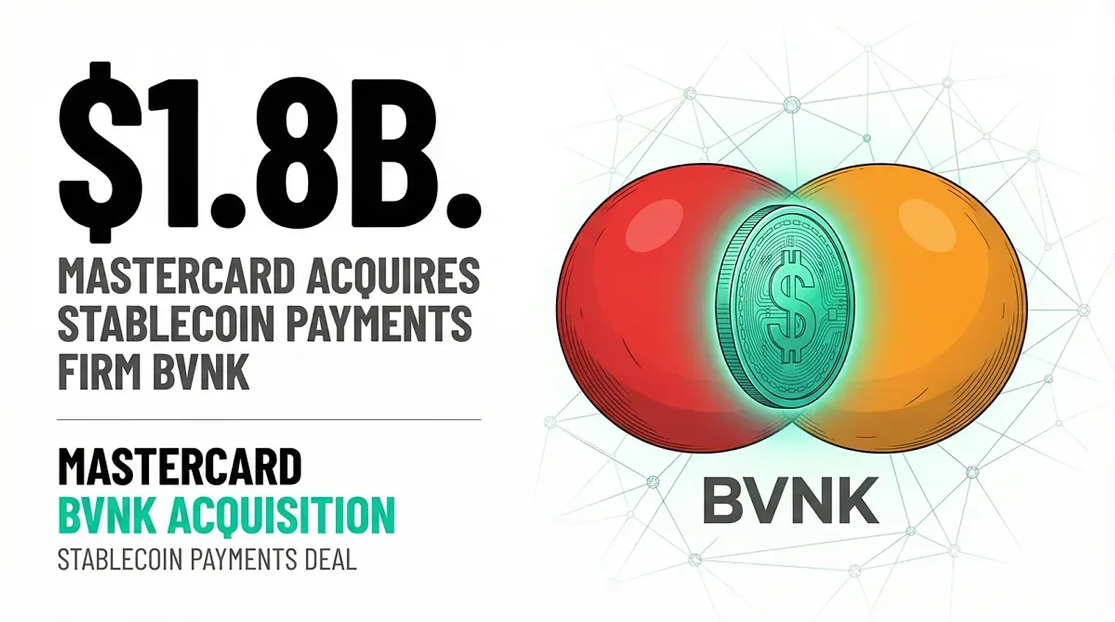 Mastercard to Acquire Stablecoin Payments Firm BVNK for Up to $1.8 Billion — editorial cover artwork