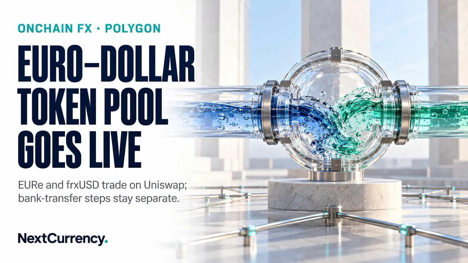 EURe–frxUSD Onchain FX Pool Goes Live on Polygon — editorial cover artwork