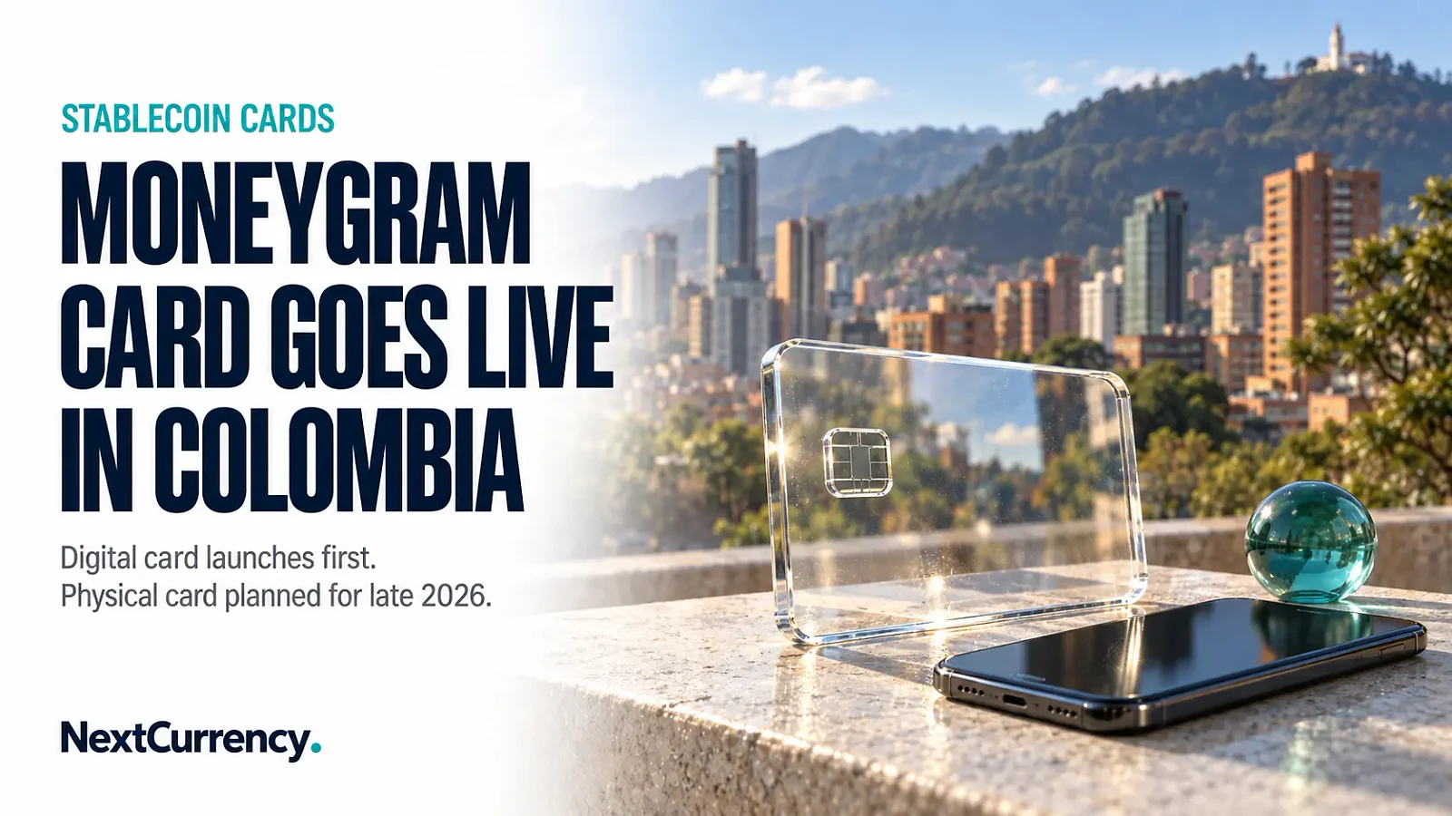 MoneyGram Launches Stablecoin-Backed Digital Card in Colombia — editorial cover artwork