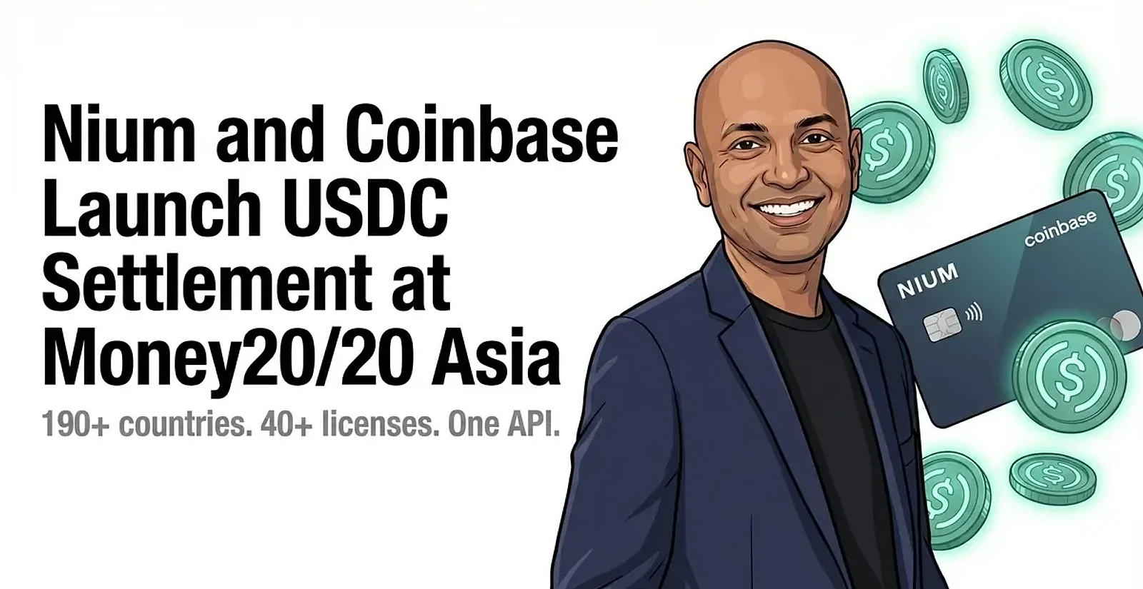 Nium and Coinbase Go Live With USDC Settlement, Bridging Stablecoin and Fiat Rails for Global Payments — editorial cover artwork