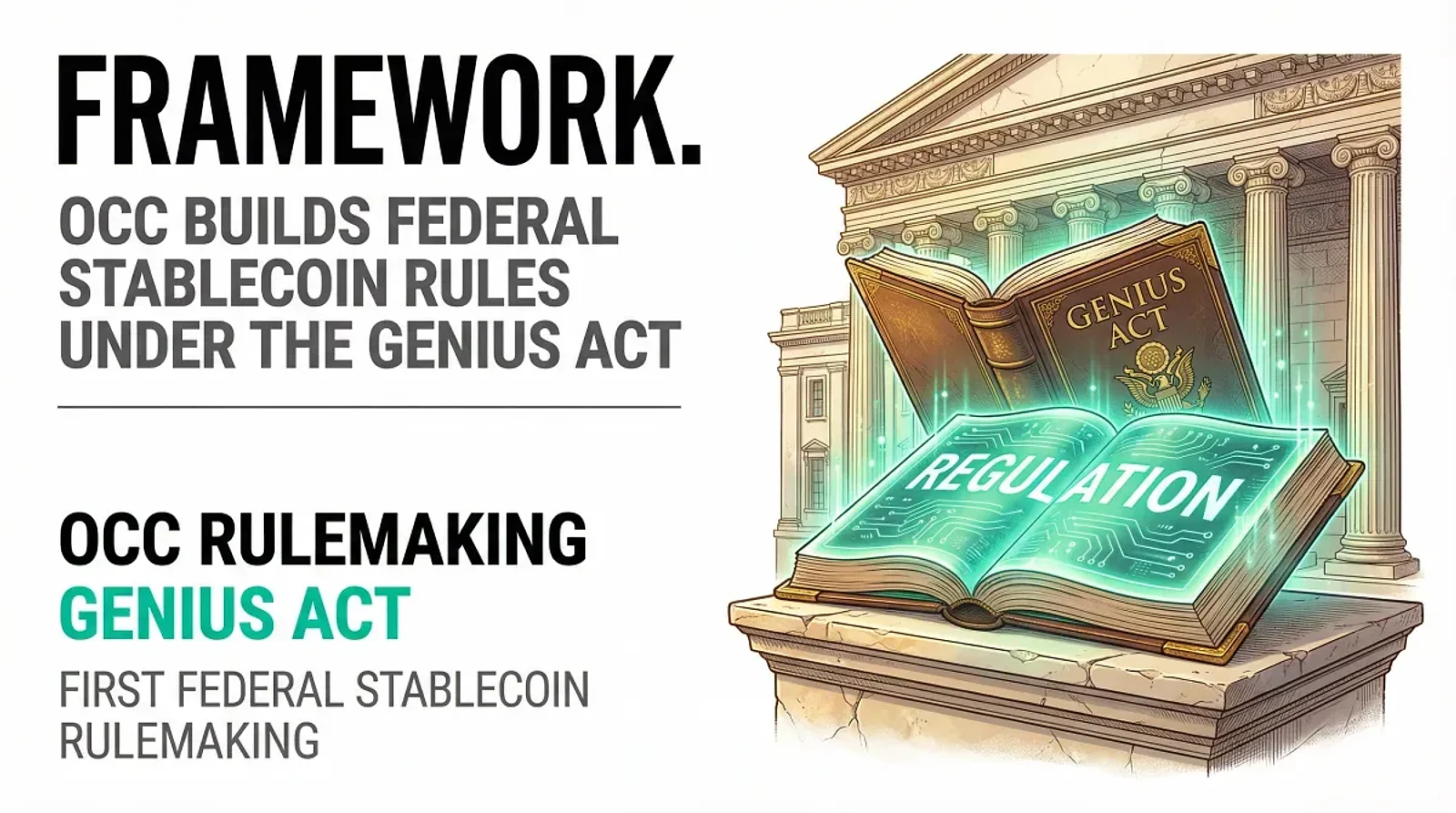 OCC Proposes Sweeping Rulemaking to Build Federal Stablecoin Framework Under the GENIUS Act — editorial cover artwork