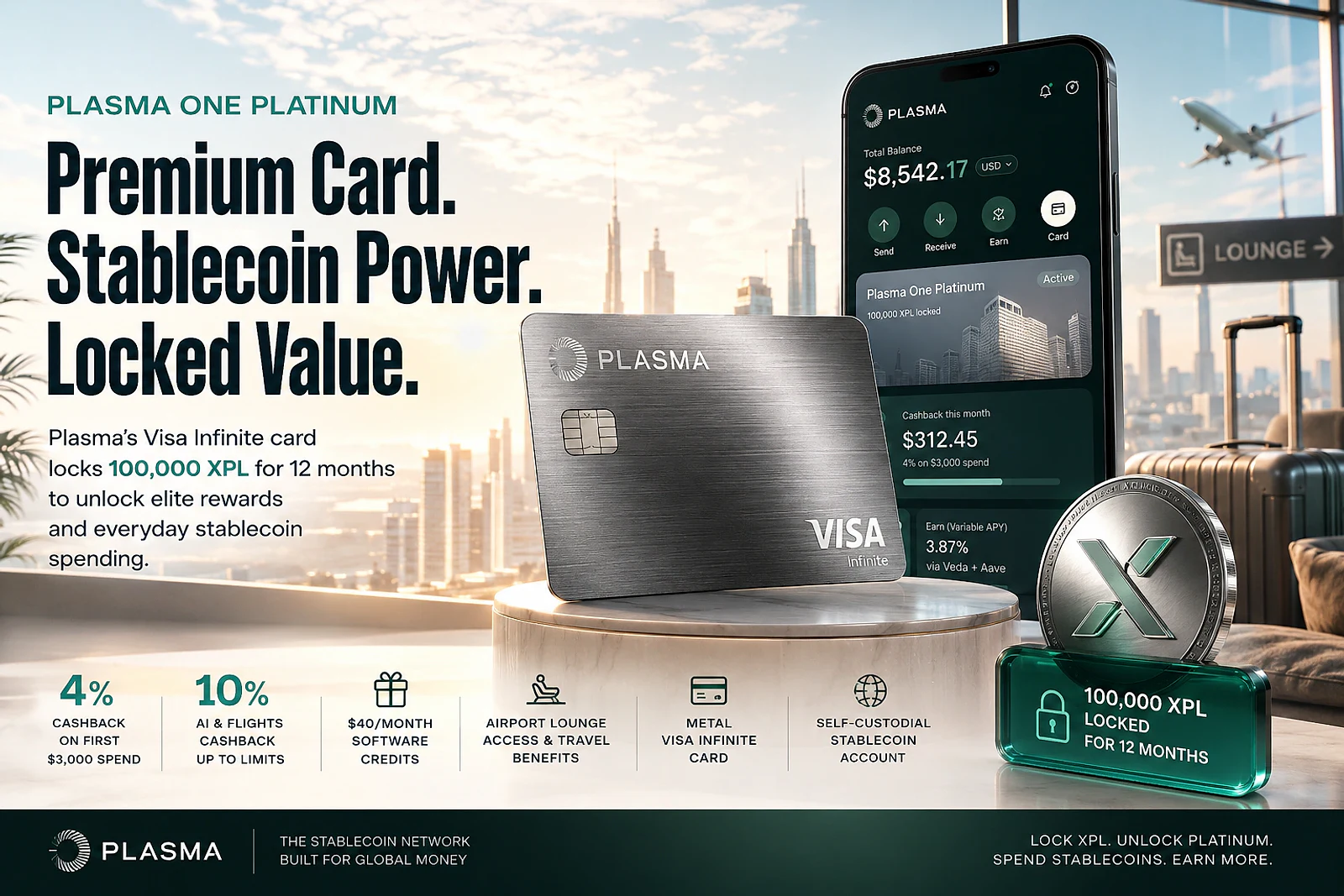 Plasma One Platinum Card Pairs Premium Rewards With 100,000-XPL Access — editorial cover artwork