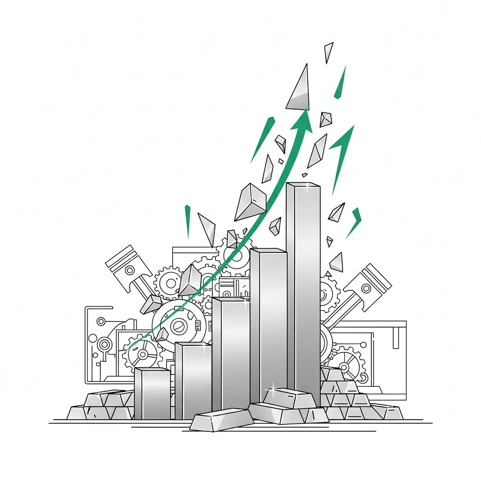 Silver Explodes to Record $110: The Industrial Metal Outpaces Gold in Historic Surge — editorial cover artwork