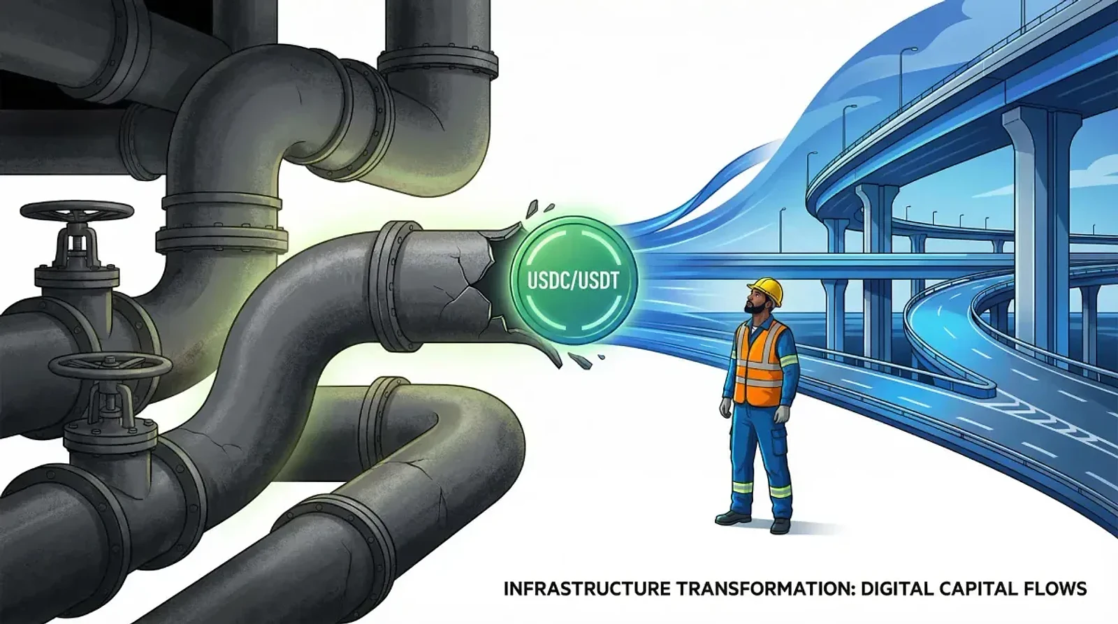 Stablecoin Predictions 2026: From Crypto Plumbing to Payments Infrastructure — editorial cover artwork