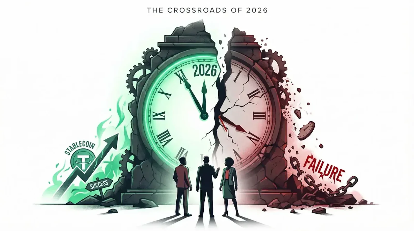 Stablecoins on the Brink: Is 2026 the Year of Reckoning or Revolution? — editorial cover artwork