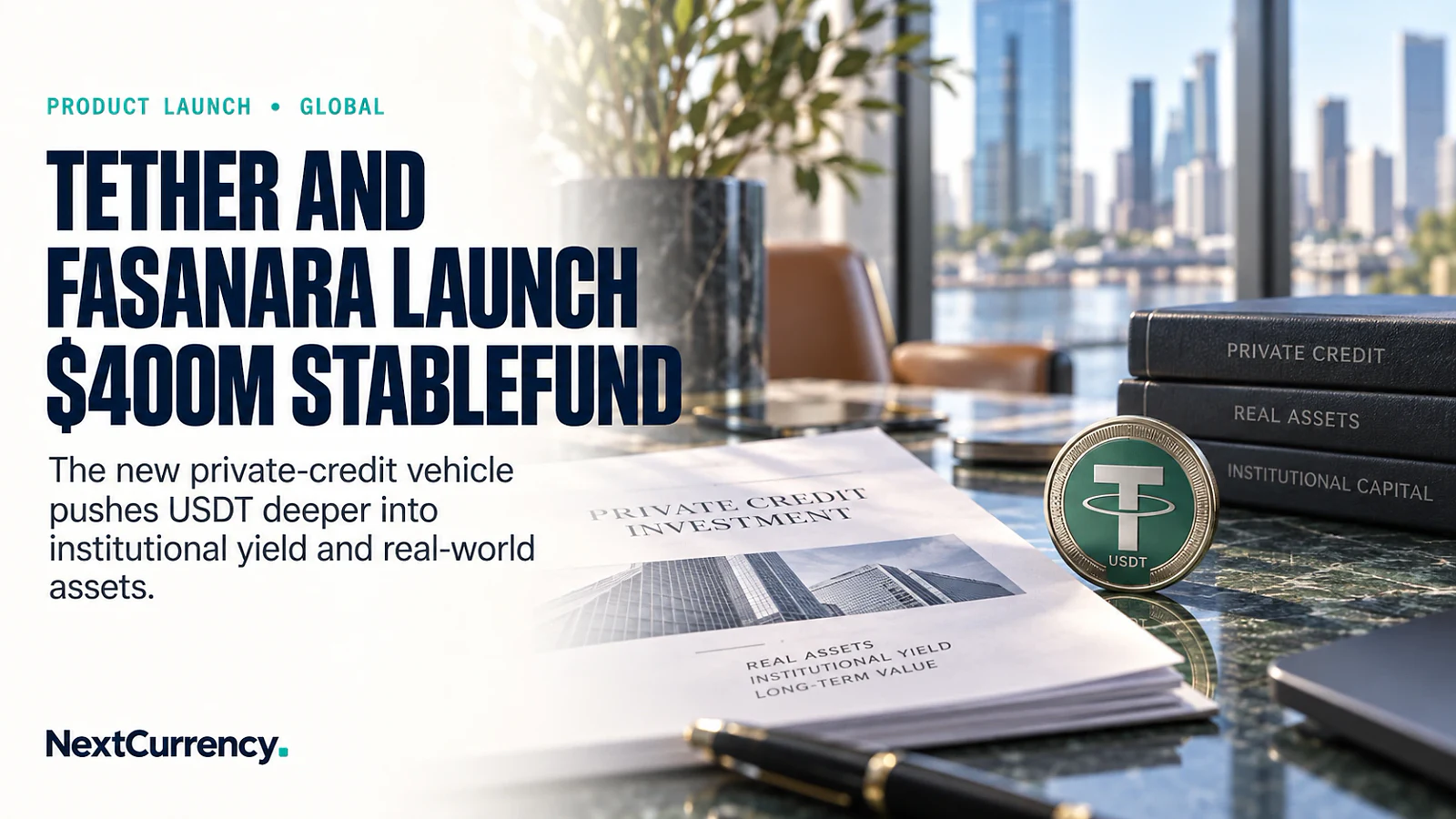 Tether and Fasanara Launch $400 Million StableFund for Private Credit — editorial cover artwork