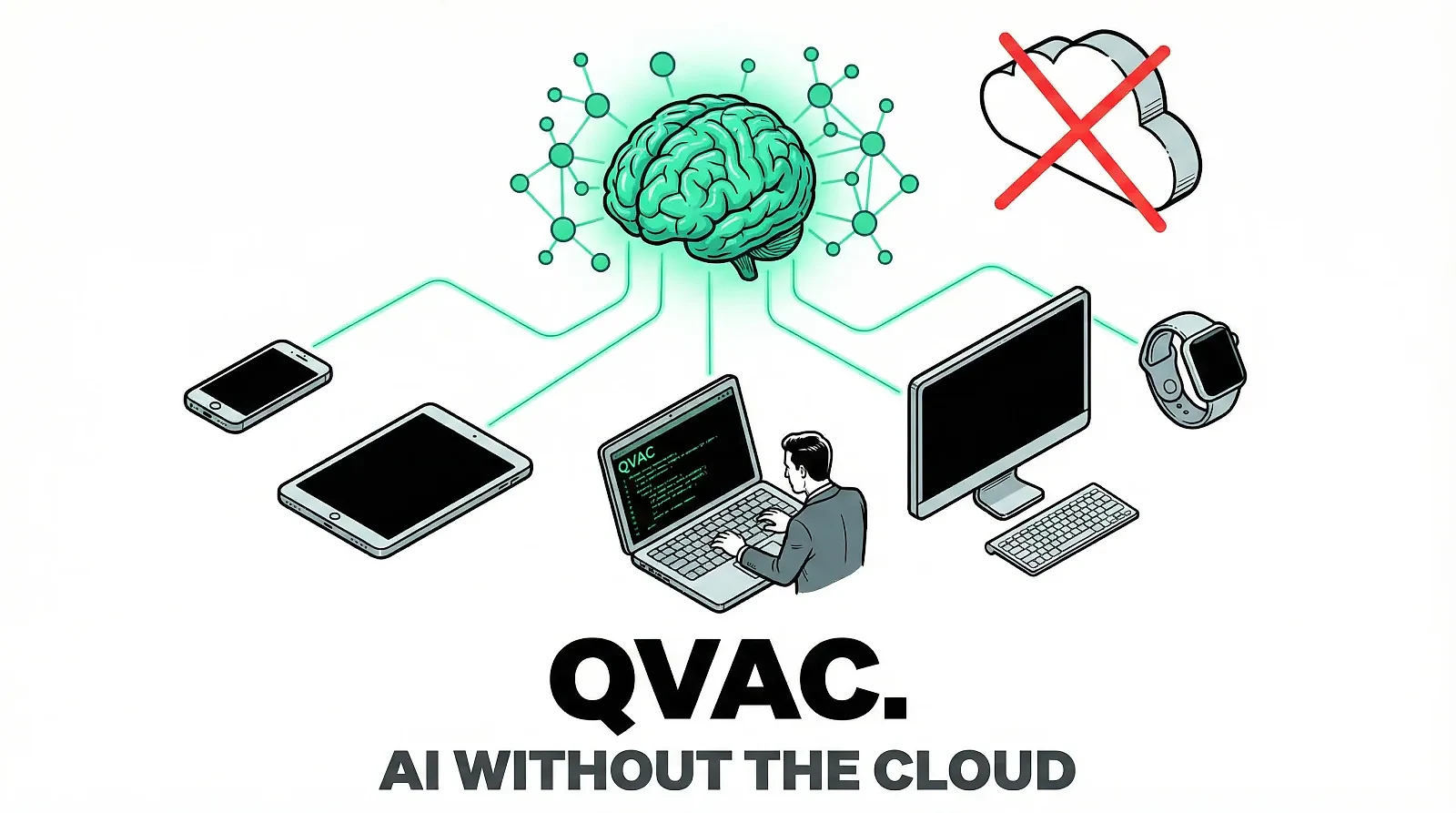 Tether Launches QVAC SDK to Run AI Locally on Any Device Without Cloud Dependency — editorial cover artwork