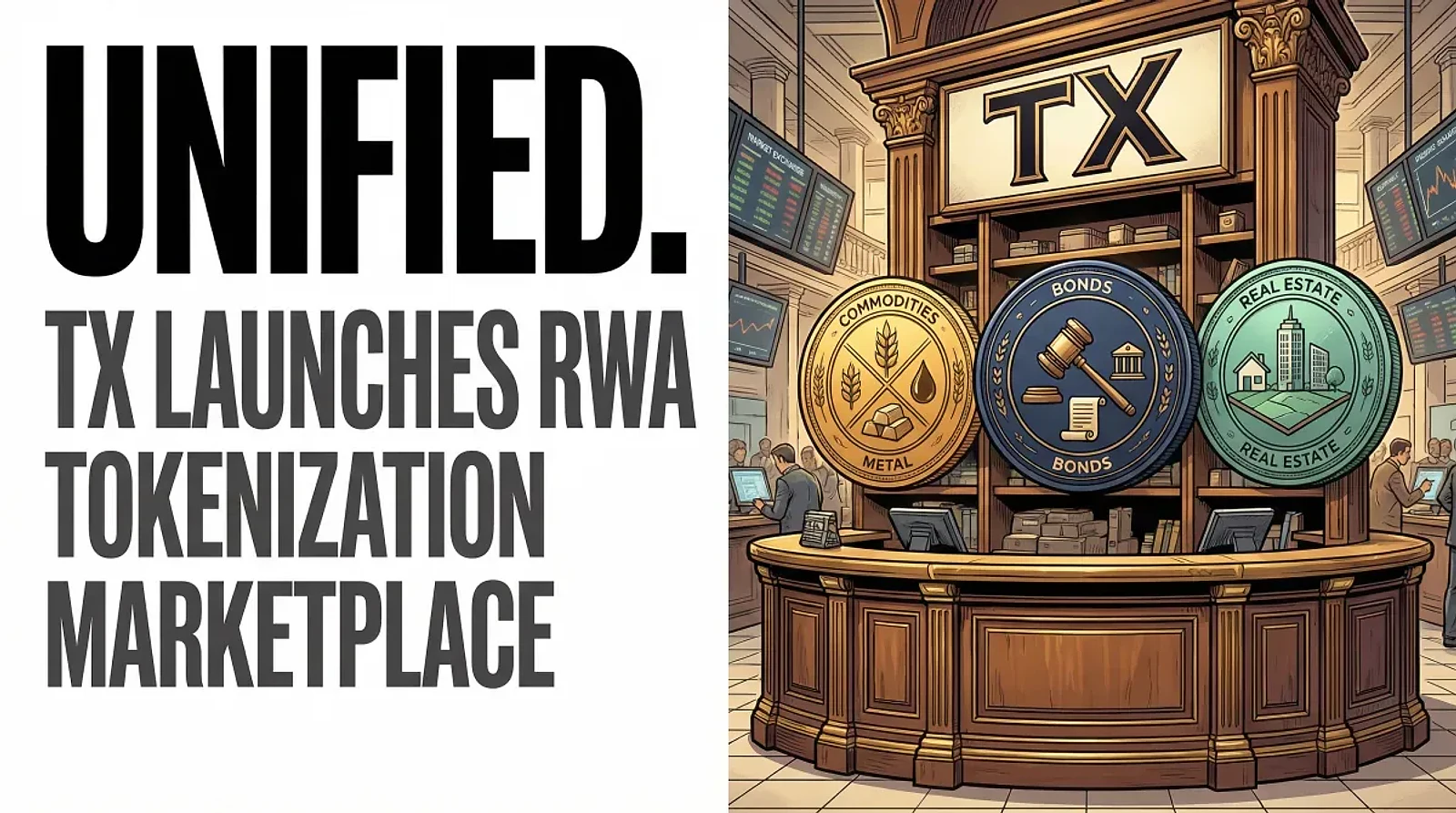 tx Launches Unified RWA Tokenization Marketplace After Sologenic-Coreum Merger — editorial cover artwork