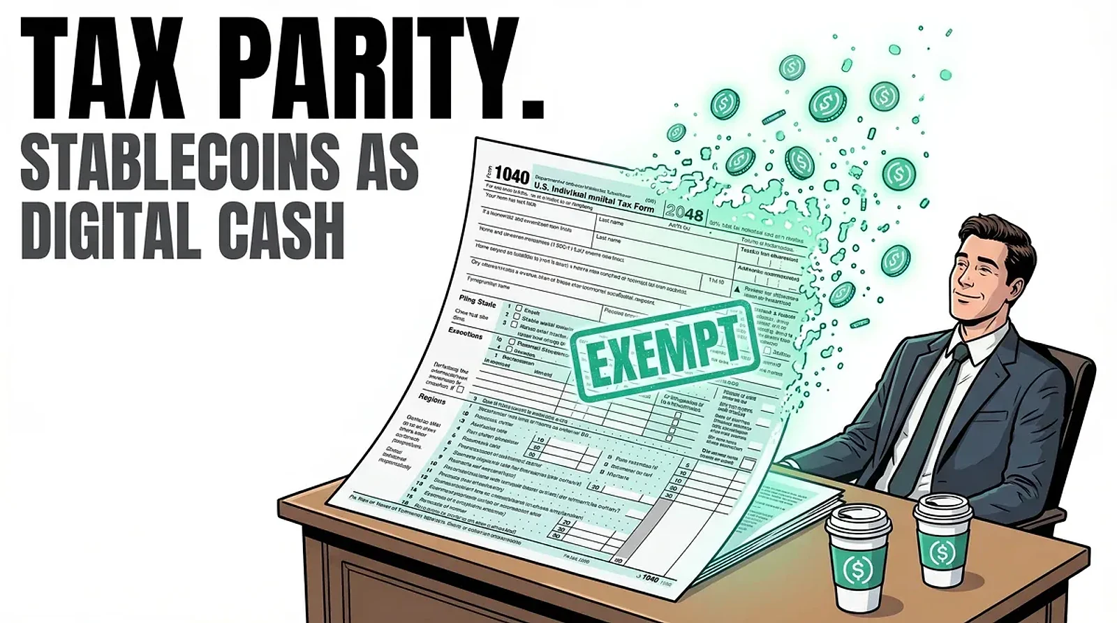 US PARITY Act Could Eliminate Capital Gains Friction on Regulated Stablecoin Payments — editorial cover artwork
