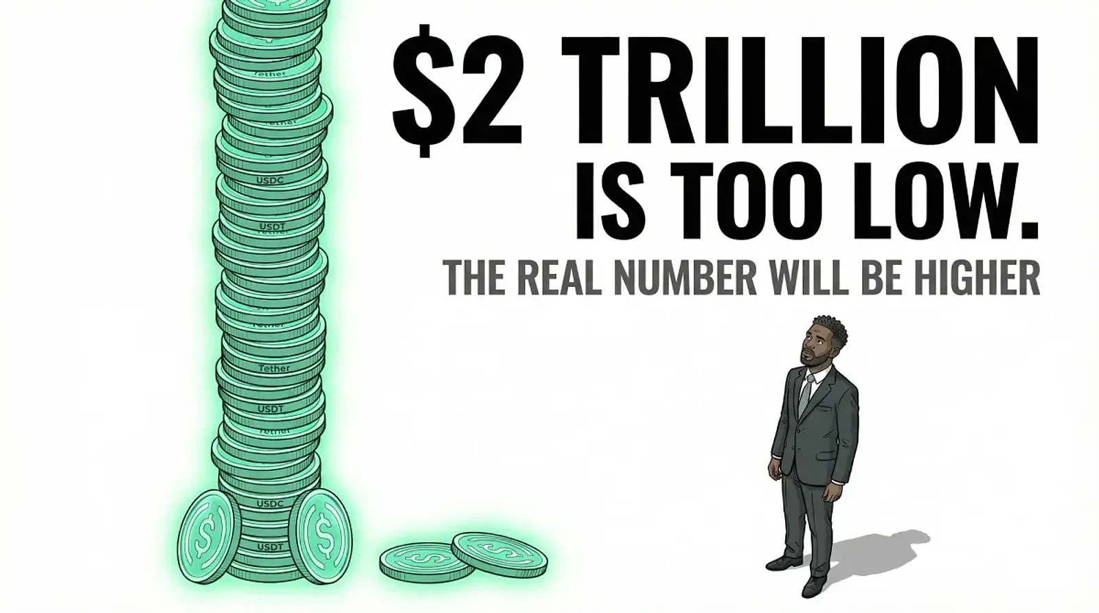 Why The $2 Trillion Stablecoin Prediction Is Too Low — editorial cover artwork